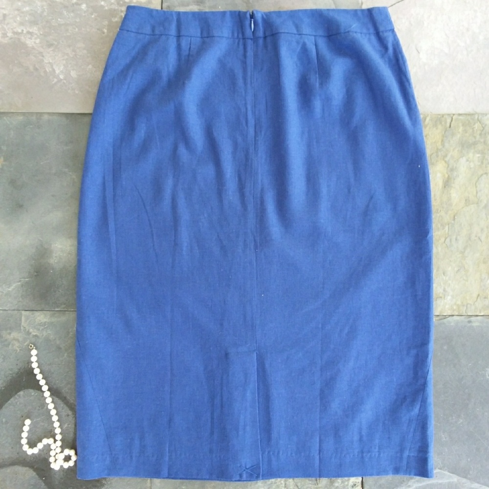 Chadwicks of Boston Royal Blue Pencil Skirt 10 - Picture 2 of 6